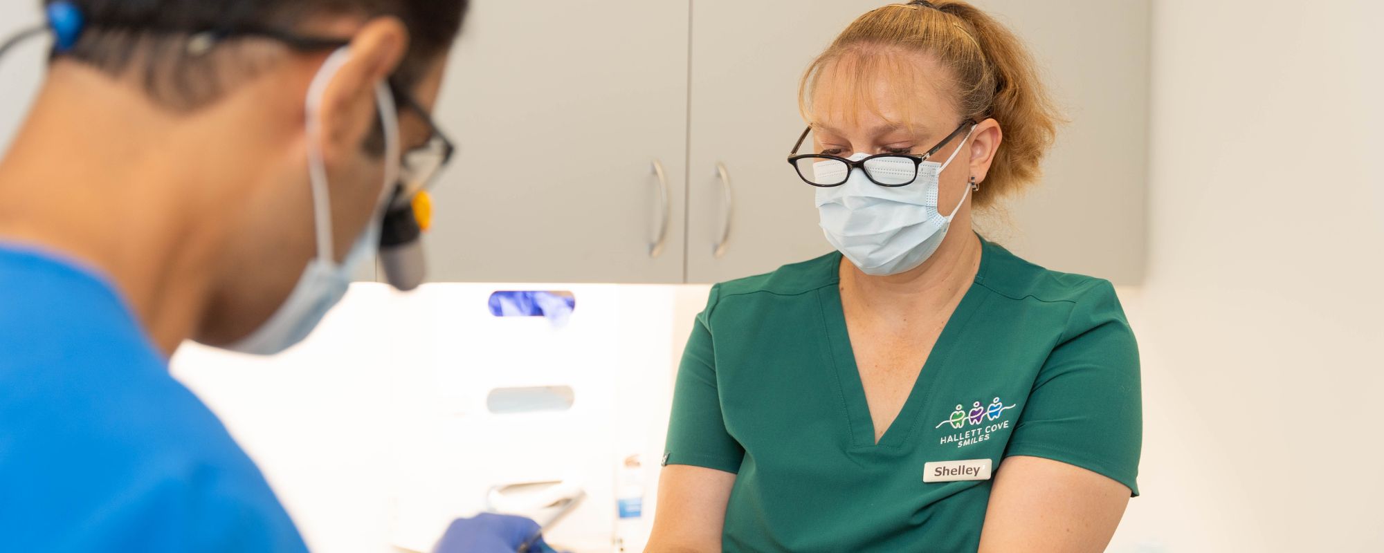 Dr Sundeep Suaan and Shelley at work at Hallett Cove Smiles